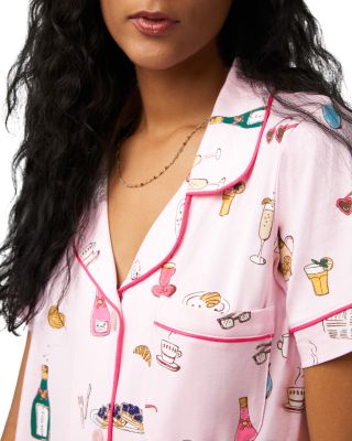 Let&#39;s Do Brunch Cropped Pajama Set