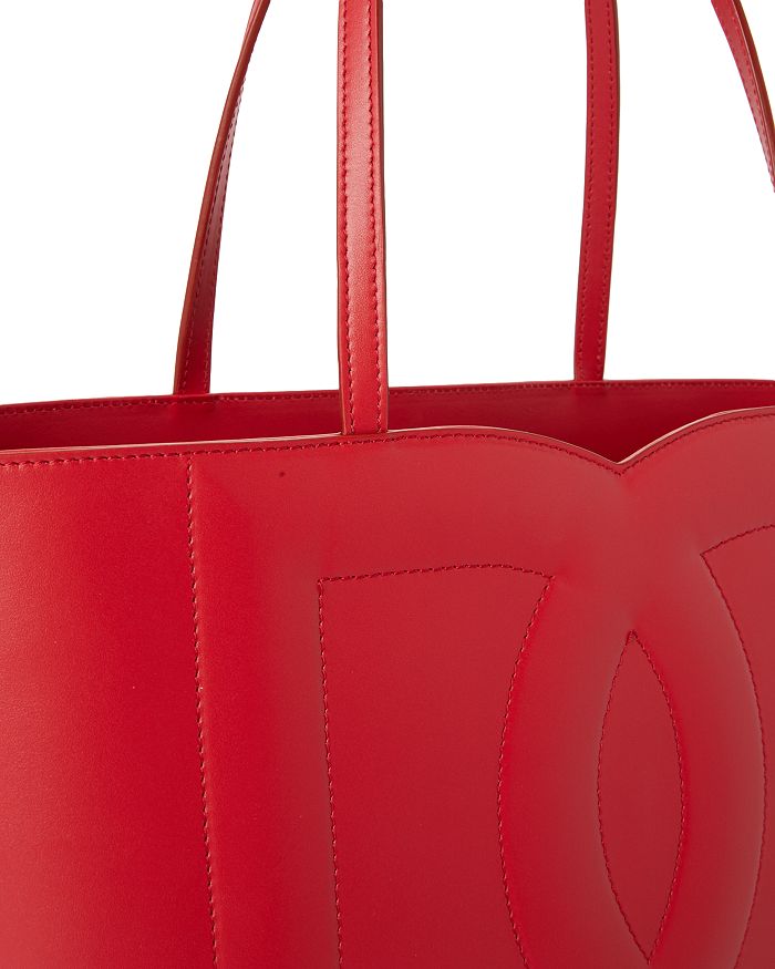 Shop Dolce & Gabbana Logo Large Leather Tote In Rosso