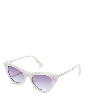 Lele Sadoughi - Downtown Cat Eye Faux Pearl Sunglasses, 50mm