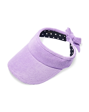 Lele Sadoughi Bow Tie Terry Visor In Lilac