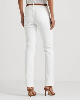 Mid Rise Straight Jeans in White
