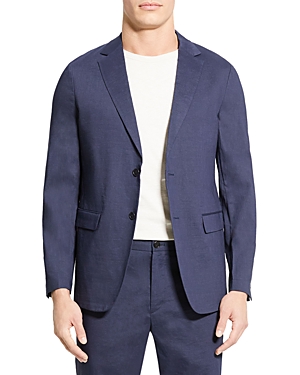 Theory Clinton Linen-blend Blazer In Space