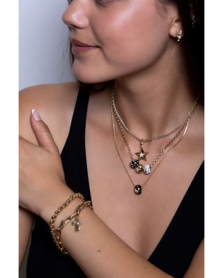 14K Yellow Gold Groovy Diamond Cross Pendant