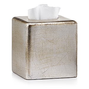 Shop Labrazel Ava Gold Tone Tissue Cover In Silver Leaf