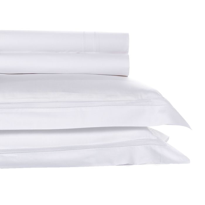 Frette Essentials Doppio Ajour Standard Pillowcase In White