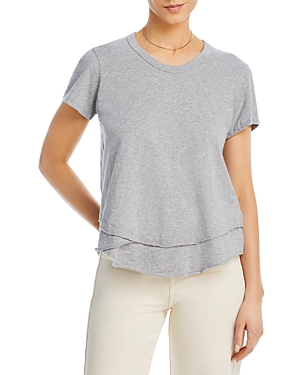 Wilt Tiered-hem Tee In Gray Heather