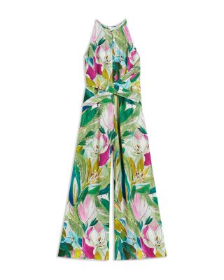 Ted Baker RACHILY Halter Neck Wrapped Bodice Jumpsuit | Bloomingdale's Women