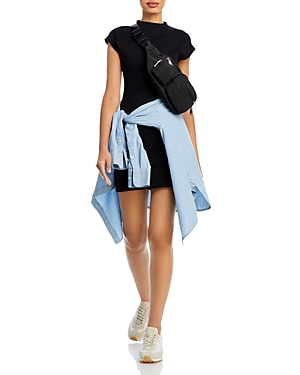 Aqua Ponte Knit Sheath Mini Dress - 100% Exclusive In Black