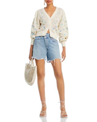 Crochet Pointelle Cardigan - Exclusive