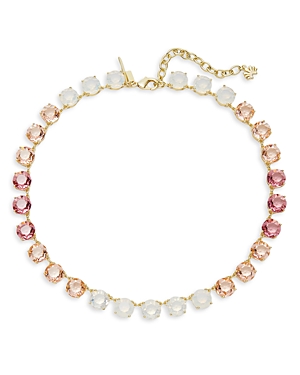 Lele Sadoughi Candy Color Crystal Collar Necklace in 14K Gold Plated, 16-19
