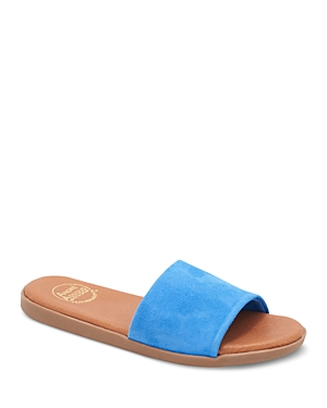 Andre Assous Paloma Woven Slide Sandal In Blue