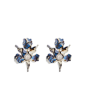Lele Sadoughi Pave Lily Statement Earrings In Blue