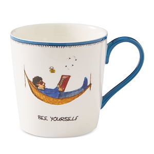 Spode Kit Kemp By  Doodles Bee Yourself Mug In White