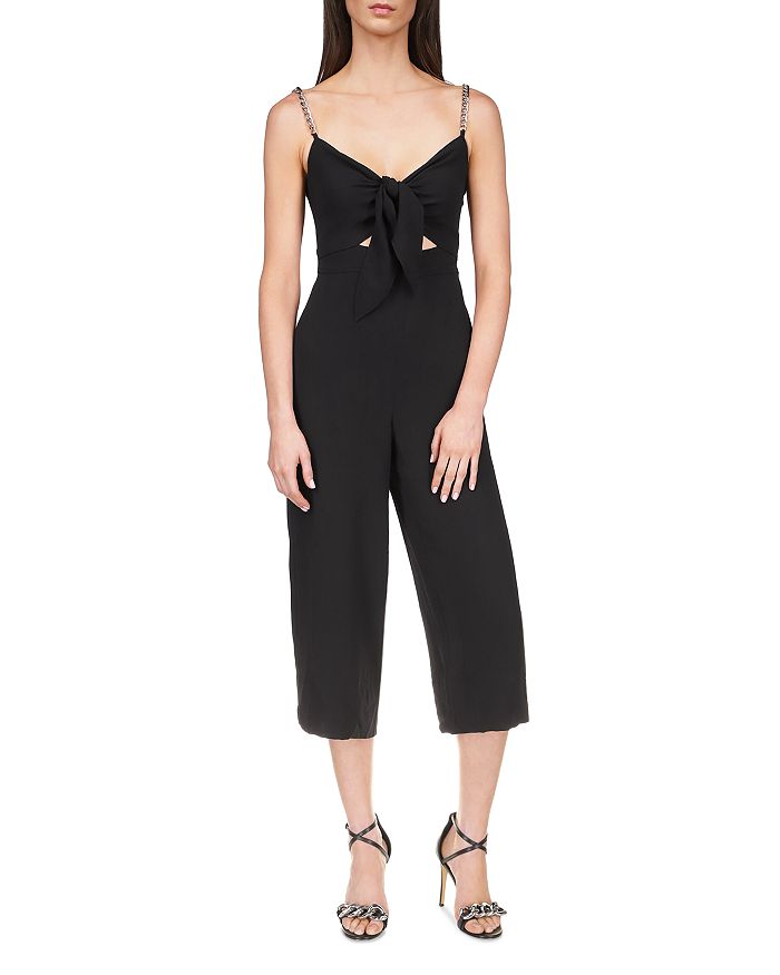 Michael Kors Crepe Tie Front Jumpsuit Bloomingdale's