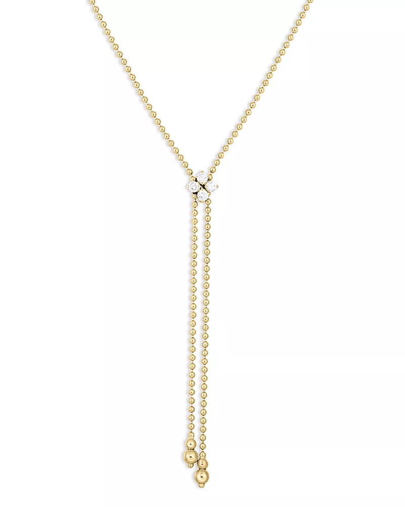 Roberto Coin 18K Yellow Gold Love in Verona Diamond Mini Tassel Pendant Necklace, 23