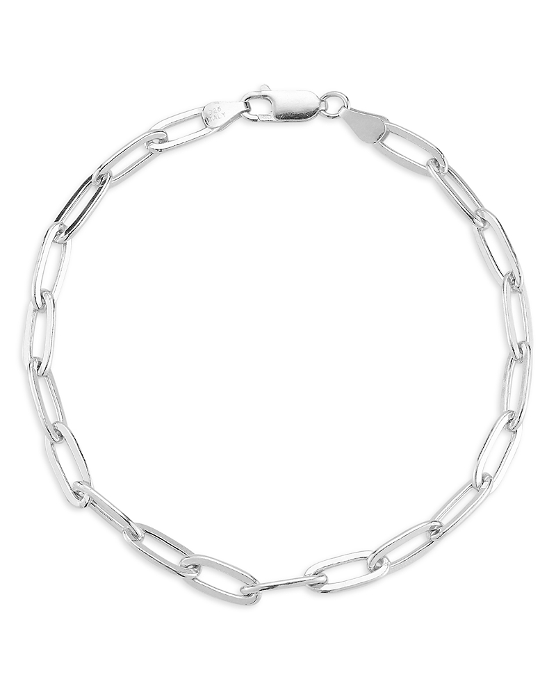 MILANESI AND CO MEN'S STERLING SILVER PAPERCLIP CHAIN BRACELET