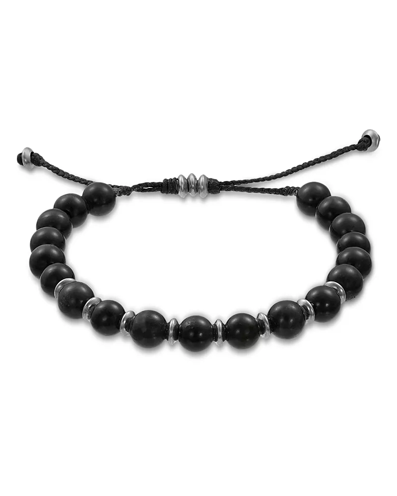 Jan Leslie Black Agate Beaded Bracelet