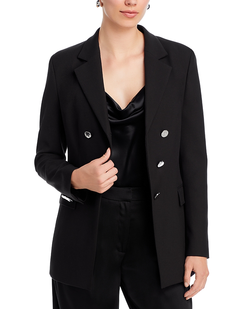 Hugo Boss Jestena Double Breasted Blazer In Black