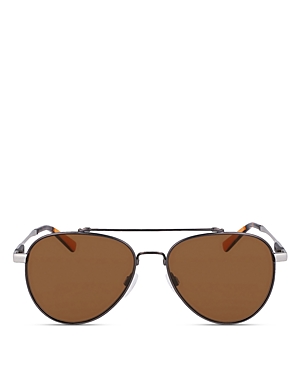 Shinola Runwell Aviator Sunglasses, 56mm