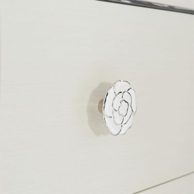 Silhouette 3 Drawer Nightstand with Rose Hardware