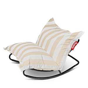 Fatboy Original Outdoor Bean Bag & Rock 'n Roll Bundle In Stripe Sandy Beige