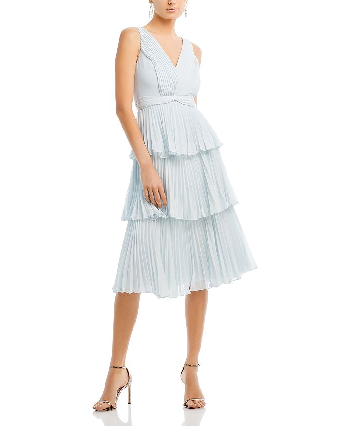 BCBGMAXAZRIA Pleated Tiered Dress | Bloomingdale's