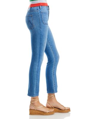 The Patch Pocket Insider High Rise Ankle Straight Jeans in Happy Pill