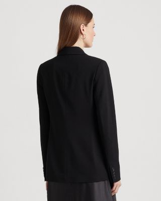 Wool Crepe Double Breasted Blazer