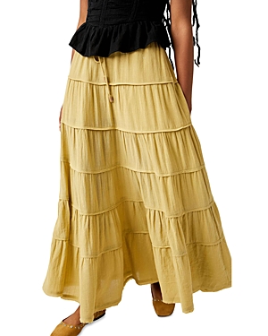 Free People Simply Smitten Maxi Skirt In Palm Leaf