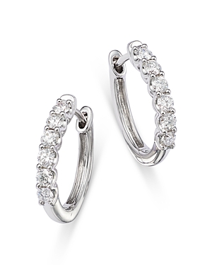 Bloomingdale's Diamond Small Hoop Earrings in 14K White Gold, 0.34 ct. t.w.