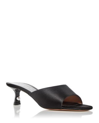 thumbnail image 2 of Women's Kitten Heel Slide Sandals - 2.2 Inch Low Heel Open Toe Slippers For Summer & Parties 2 of 14