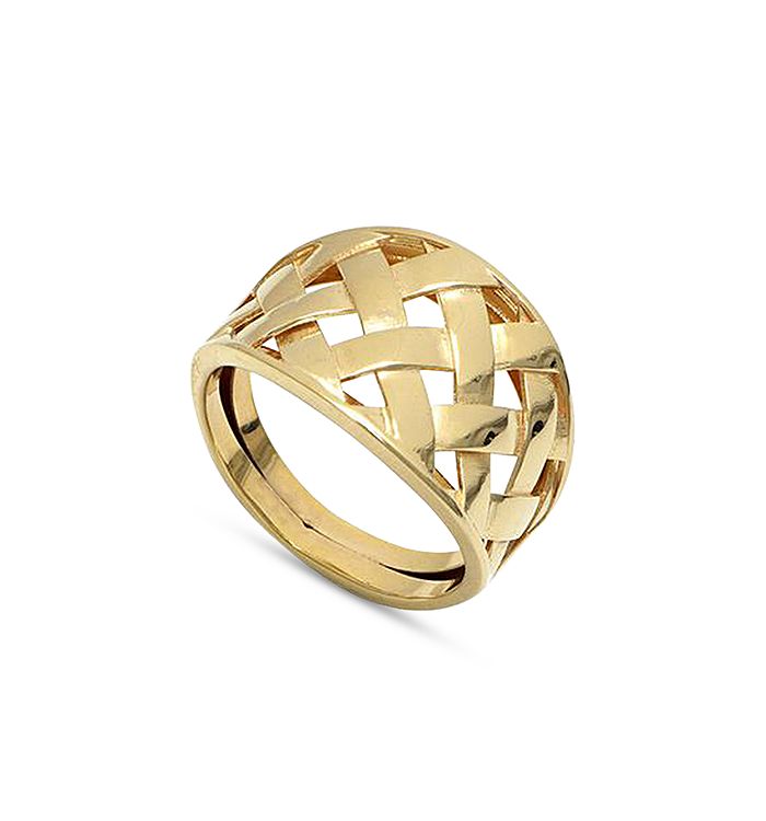 Bloomingdale's Bloomingdale's 14K Yellow Gold Basket Weave Ring ...