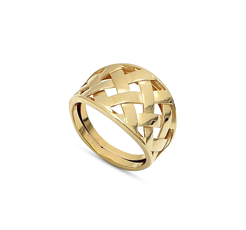 Bloomingdale's 14k Yellow Gold Basket Weave Ring In Gold