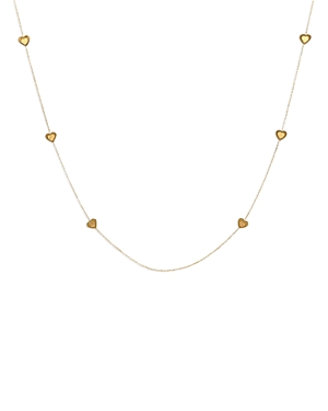Moon & Meadow 14k Gold Heart Stations Necklace, 18 In Gold