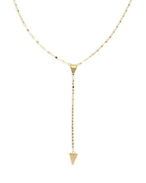 Moon & Meadow 14k Gold Triangles Drop Necklace, 18