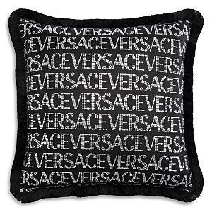 Versace On Repeat Decorative Pillow In Black