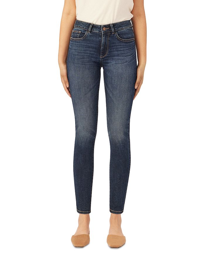 DL1961 Florence Mid Rise Instasculpt Skinny Jeans in Write | Bloomingdale's