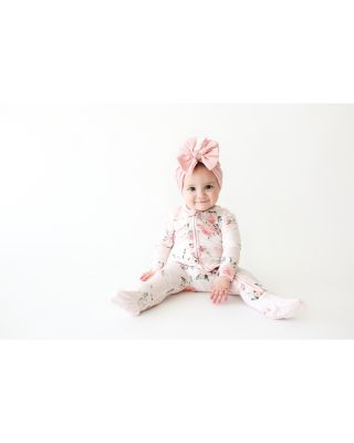 Girls' Vintage Pink Rose Ruffled Footie - Baby