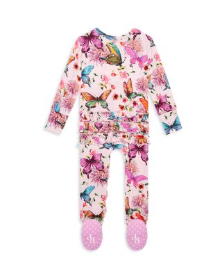 Girls' Butterfly Zip Front Footed Coverall - Baby