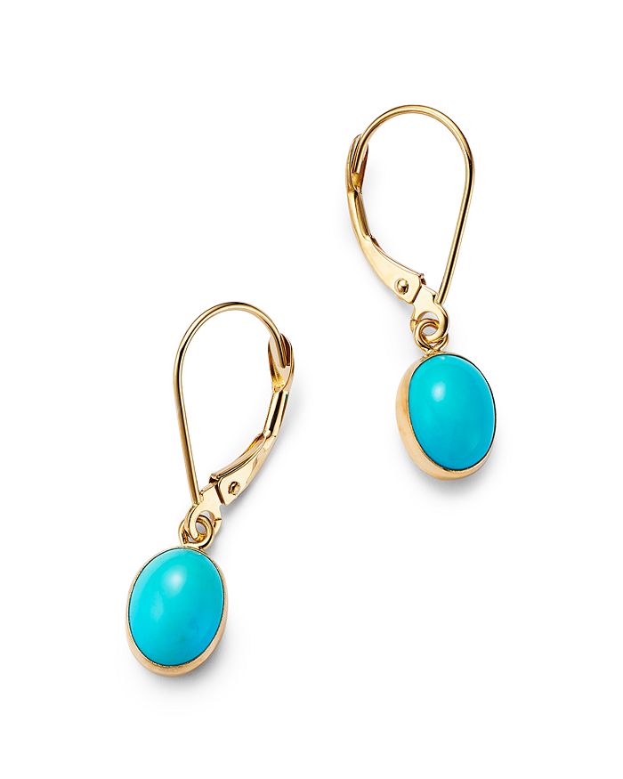 Bloomingdale's Turquoise Drop Earrings in 14K Yellow Gold | Bloomingdale's