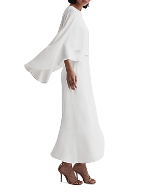 Reiss Naomi Cape Maxi Dress In Ivory
