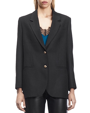 The Kooples Mixy Two Button Blazer In Black