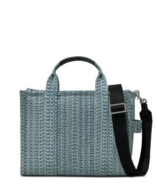 MARC JACOBS - The Washed Monogram Denim Medium Tote Bag