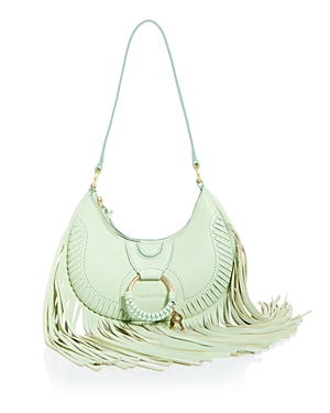 SEE BY CHLOÉ SEE BY CHLOE HANA HALF MOON FRINGED LEATHER SHOULDER BAG