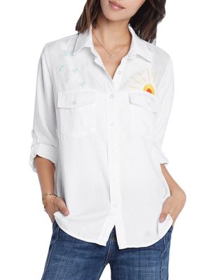 Billy T - Hello Sunshine Embroidered Denim Shirt