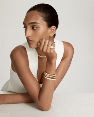 18K Yellow Gold Pav&eacute;flex Diamond Bracelet, 7.8mm