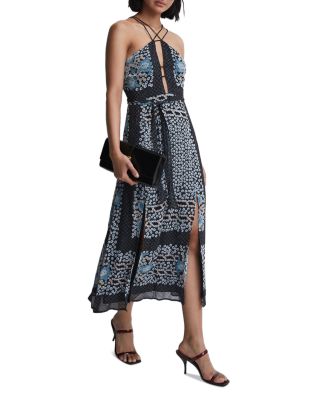 boho knee length dress Baltic Born Womens Spell Boho Midi Dress | White + Sage main image 0