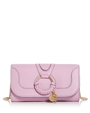 See By Chloé See By Chloe Hana Leather Chain Wallet In Lavender