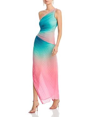 Shop Rococo Sand One Shoulder Maxi Dress In Ombre