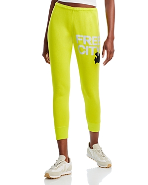 Free City Cotton Sweatpants In Glow Yellow